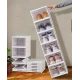 Organizator de pantofi pliabil economisitor de spatiu cu Usi transparente cu 6 Niveluri