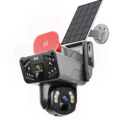 Camera de supraveghere 4G 8MP Dual Lens monitorizare clara viziune nocturna si control prin Aplicatie