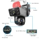 Camera de supraveghere 4G 8MP Dual Lens monitorizare clara viziune nocturna si control prin Aplicatie
