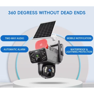Camera de supraveghere 4G 8MP Dual Lens monitorizare clara viziune nocturna si control prin Aplicatie