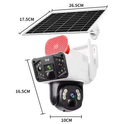 Camera de supraveghere 4G 8MP Dual Lens monitorizare clara viziune nocturna si control prin Aplicatie