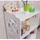 Dulap impermeabil pentru baie cu 2 rafturi superioare deschise inaltime 90cm durabil si stabil ALB