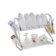 Suport scurgator vase din metal suport pentru 6 pahare tava din plastic 40,5 x 25 x 37,5 cm