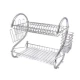 Suport scurgator vase din metal suport pentru 6 pahare tava din plastic 40,5 x 25 x 37,5 cm