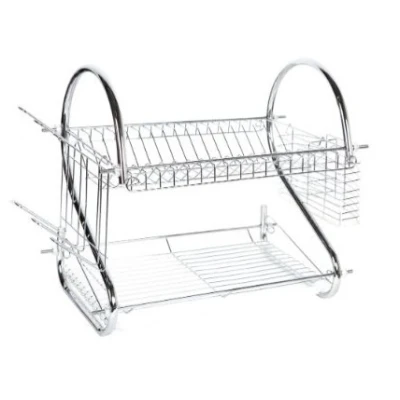 Suport scurgator vase din metal suport pentru 6 pahare tava din plastic 40,5 x 25 x 37,5 cm