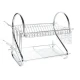 Suport scurgator vase din metal suport pentru 6 pahare tava din plastic 40,5 x 25 x 37,5 cm