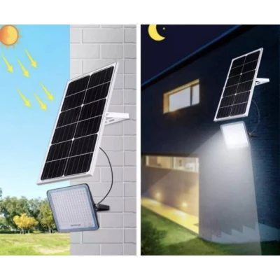 Proiector cu panou solar putere 300W si telecomanda