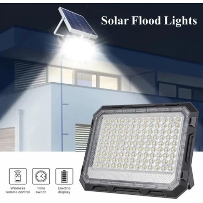 Proiector cu panou solar putere 300W si telecomanda