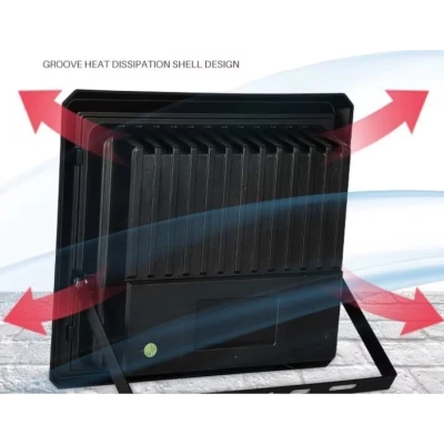Proiector cu panou solar putere 300W si telecomanda