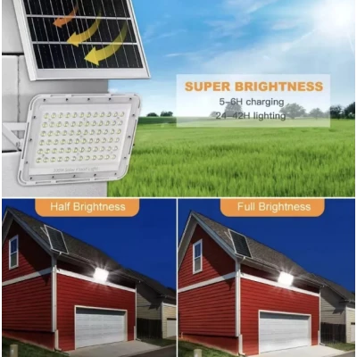 Proiector cu panou solar putere 300W si telecomanda