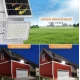 Proiector cu panou solar putere 300W si telecomanda
