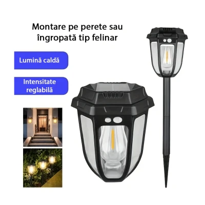 Lampa solara de gradina 2 in 1 montare pe sol si perete CL D68