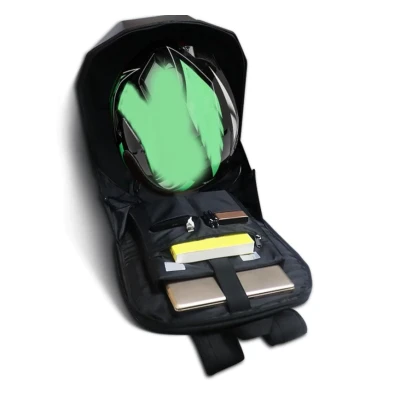 Rucsac motociclisti inteligent LED cu afisaj personalizabil control prin aplicatie lucios