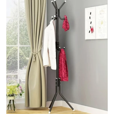 Cuier tip pom metalic 42x42x165cm cu agatatori multiple
