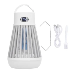 Lampa antimuste 2 in 1 portabila impermeabila pentru camping alb