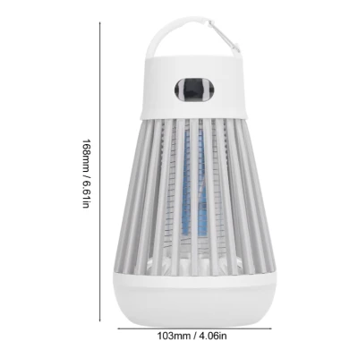 Lampa antimuste 2 in 1 portabila impermeabila pentru camping alb