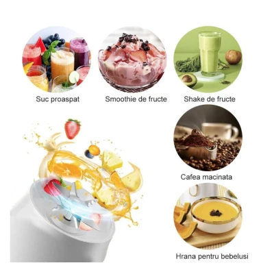 Mini Blender electric 10 lame inox 21000 RPM Multifunctional 450ml