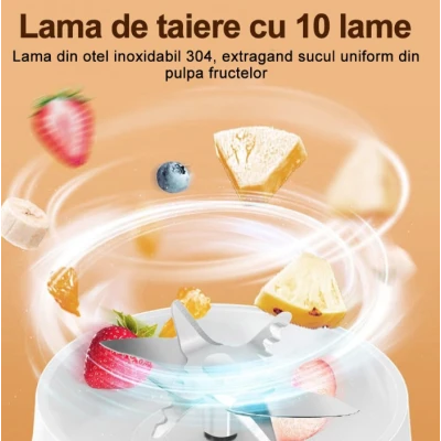 Mini Blender electric 10 lame inox 21000 RPM Multifunctional 450ml