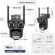 Camera supraveghere WiFi cu 3 lentile 15MP 8K PTZ Audio Alarma Exterior IP66