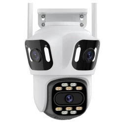 Camera Supraveghere WiFi BT Ultra HD 4 Lentile Unghi Larg Zoom 8X Night Vision Autotracking Audio Bidirectional