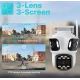 Camera Supraveghere WiFi BT Ultra HD 4 Lentile Unghi Larg Zoom 8X Night Vision Autotracking Audio Bidirectional