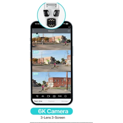 Camera Supraveghere WiFi BT Ultra HD 4 Lentile Unghi Larg Zoom 8X Night Vision Autotracking Audio Bidirectional