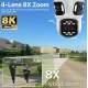 Camera Supraveghere WiFi BT Ultra HD 4 Lentile Unghi Larg Zoom 8X Night Vision Autotracking Audio Bidirectional
