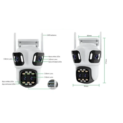 Camera Supraveghere WiFi BT Ultra HD 4 Lentile Unghi Larg Zoom 8X Night Vision Autotracking Audio Bidirectional