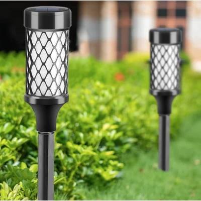 Lampa solara LED pentru gradina 37cm lumina calda impermeabila