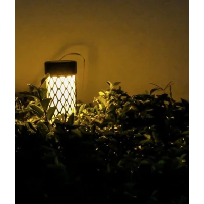 Lampa solara LED pentru gradina 37cm lumina calda impermeabila