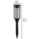 Lampa solara LED pentru gradina 37cm lumina calda impermeabila