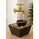 Fantana decorativa cu robinet cu lumina si pietre tip cascada