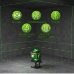 Nivela laser 4D cu 16 linii autonivelare telecomanda lumina verde Trepied