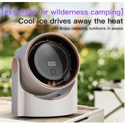 Mini Ventilator smart cu display digital si flux de aer puternic de birou compact reglabil si silentios