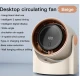 Mini Ventilator smart cu display digital si flux de aer puternic de birou compact reglabil si silentios