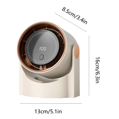 Mini Ventilator smart cu display digital si flux de aer puternic de birou compact reglabil si silentios