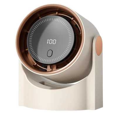 Mini Ventilator smart cu display digital si flux de aer puternic de birou compact reglabil si silentios