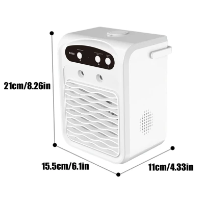 Mini Racitor de aer portabil 3 in 1 ventilator racire bluetooth si umidificator compact si silentios