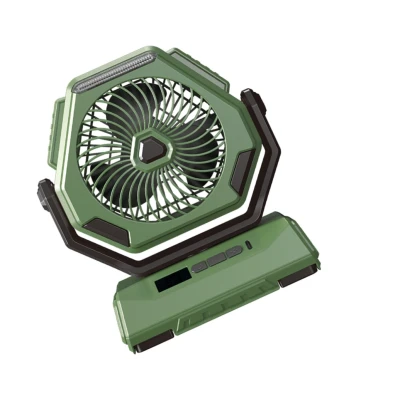 Ventilator portabil de camping USB 20000mAh 4 viteze 3 moduri de iluminare rotatie 270
