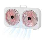 Ventilator dublu portabil USB cu 2 capete flux de aer puternic silentios cu maner