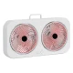 Ventilator dublu portabil USB cu 2 capete flux de aer puternic silentios cu maner