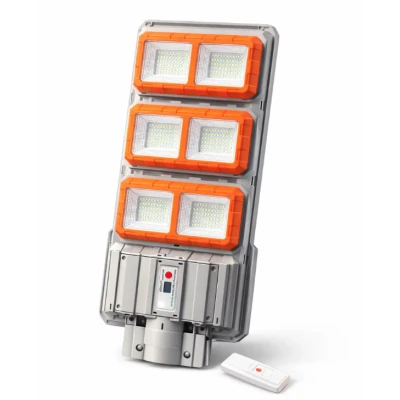 UB Lampa solara stradala premium LED 3000W IP66 puternica 6 casete