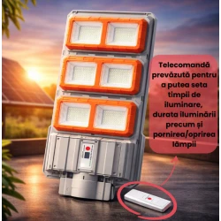 UB Lampa solara stradala premium LED 3000W IP66 puternica 6 casete