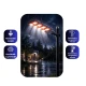 UB Lampa solara stradala premium LED 3000W IP66 puternica 6 casete
