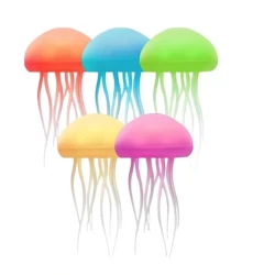 Lampa LED tip meduza RGB cu efect dinamic lumina ambientala schimbare culori reincarcabila