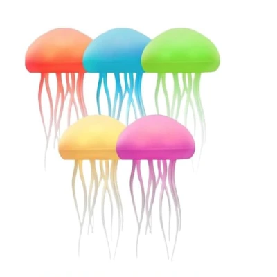 Lampa LED tip meduza RGB cu efect dinamic lumina ambientala schimbare culori reincarcabila