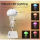 Lampa LED tip meduza RGB cu efect dinamic lumina ambientala schimbare culori reincarcabila