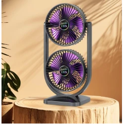 Ventilator de birou dublu portabil si reglabil CH