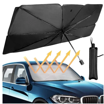Parasolar pliabil tip umbrela pentru parbrizul masinii 140x79