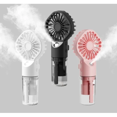 Mini Ventilator portabil 2 in 1 cu umidificator 4 trepte de viteza baterie 1200mAh reincarcabil USB